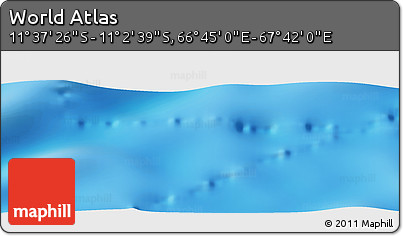 Physical Panoramic Map of the Area around 11° 20' 3" S, 67° 13' 29" E