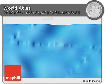 Shaded Relief 3D Map of the Area around 11° 20' 3" S, 68° 4' 29" E