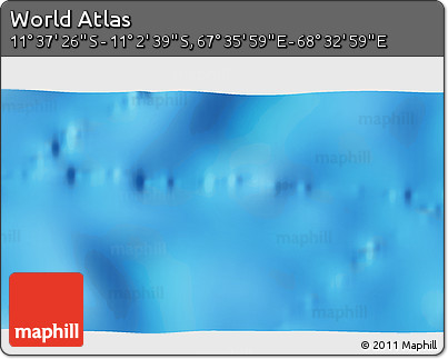 Shaded Relief 3D Map of the Area around 11° 20' 3" S, 68° 4' 29" E