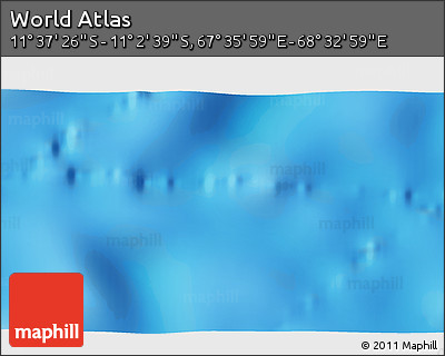 Shaded Relief 3D Map of the Area around 11° 20' 3" S, 68° 4' 29" E