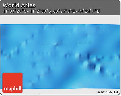 Physical 3D Map of the Area around 11° 20' 3" S, 68° 55' 30" E