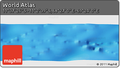 Physical Panoramic Map of the Area around 11° 20' 3" S, 68° 55' 30" E