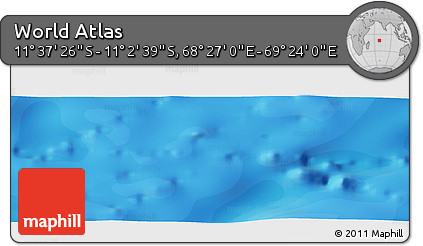 Political Panoramic Map of the Area around 11° 20' 3" S, 68° 55' 30" E