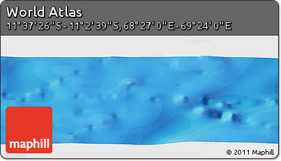 Political Panoramic Map of the Area around 11° 20' 3" S, 68° 55' 30" E