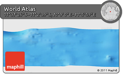 Physical Panoramic Map of the Area around 11° 20' 3" S, 70° 37' 30" E