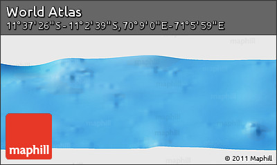 Physical Panoramic Map of the Area around 11° 20' 3" S, 70° 37' 30" E