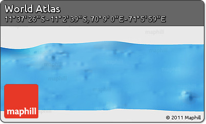 Physical Panoramic Map of the Area around 11° 20' 3" S, 70° 37' 30" E