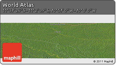 Satellite Panoramic Map of the Area around 11° 20' 3" S, 70° 28' 29" W