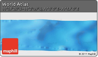 Physical Panoramic Map of the Area around 11° 20' 3" S, 71° 28' 29" E