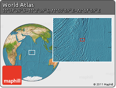 Satellite Location Map of the Area around 11° 20' 3" S, 72° 19' 29" E