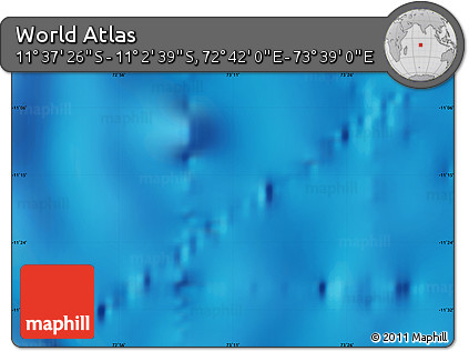 Physical Map of the Area around 11° 20' 3" S, 73° 10' 30" E