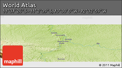 Physical Panoramic Map of the Area around 11° 20' 3" S, 73° 1' 30" W
