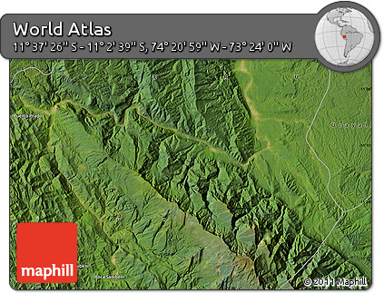 Satellite Map of the Area around 11° 20' 3" S, 73° 52' 30" W