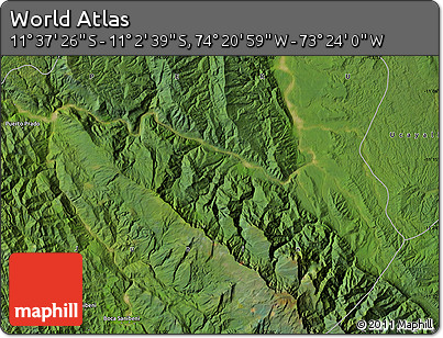 Satellite Map of the Area around 11° 20' 3" S, 73° 52' 30" W