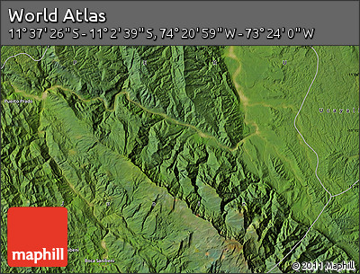 Satellite Map of the Area around 11° 20' 3" S, 73° 52' 30" W