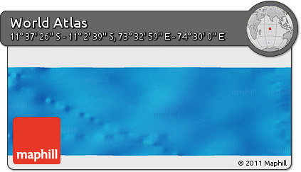 Physical Panoramic Map of the Area around 11° 20' 3" S, 74° 1' 30" E