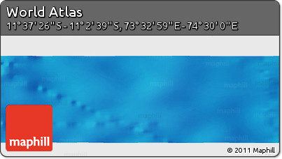 Physical Panoramic Map of the Area around 11° 20' 3" S, 74° 1' 30" E