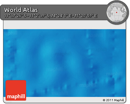 Shaded Relief 3D Map of the Area around 11° 20' 3" S, 74° 52' 30" E