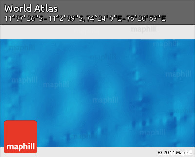 Shaded Relief 3D Map of the Area around 11° 20' 3" S, 74° 52' 30" E