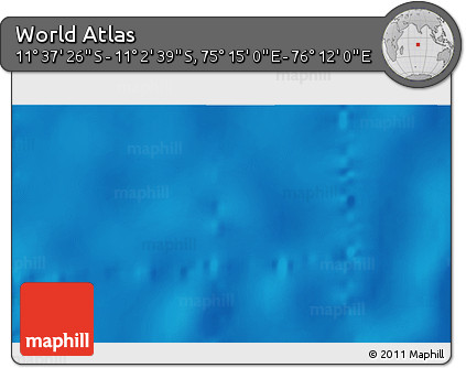 Physical 3D Map of the Area around 11° 20' 3" S, 75° 43' 29" E