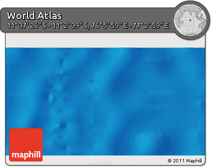 Shaded Relief 3D Map of the Area around 11° 20' 3" S, 76° 34' 29" E