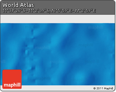 Shaded Relief 3D Map of the Area around 11° 20' 3" S, 76° 34' 29" E