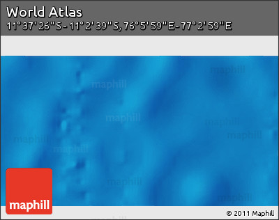 Shaded Relief 3D Map of the Area around 11° 20' 3" S, 76° 34' 29" E