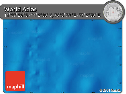 Physical Map of the Area around 11° 20' 3" S, 76° 34' 29" E