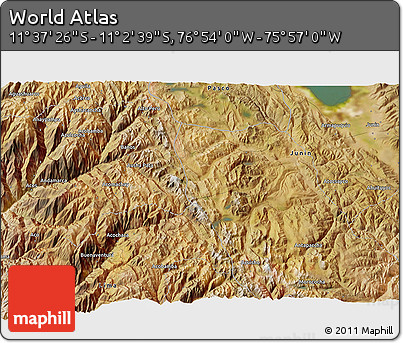 Satellite 3D Map of the Area around 11° 20' 3" S, 76° 25' 30" W