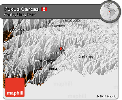 Physical Panoramic Map of Pucus Carcas