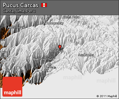 Physical Panoramic Map of Pucus Carcas