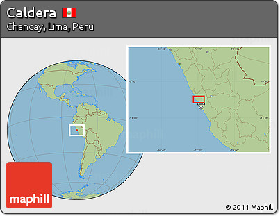 Savanna Style Location Map of Caldera