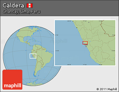 Savanna Style Location Map of Caldera