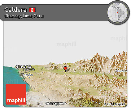 Satellite Panoramic Map of Caldera