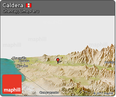 Satellite Panoramic Map of Caldera