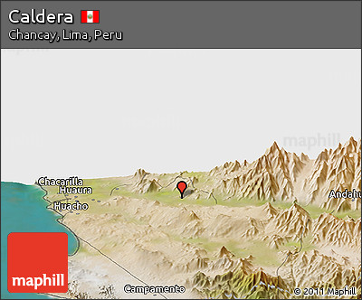 Satellite Panoramic Map of Caldera