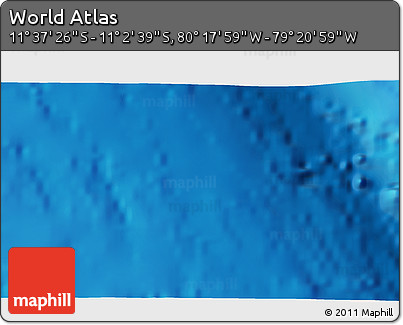 Physical 3D Map of the Area around 11° 20' 3" S, 79° 49' 29" W