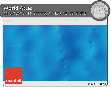 Shaded Relief 3D Map of the Area around 11° 20' 3" S, 81° 40' 30" E
