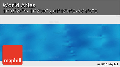 Physical Panoramic Map of the Area around 11° 20' 3" S, 81° 40' 30" E