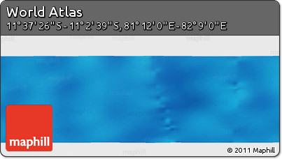 Physical Panoramic Map of the Area around 11° 20' 3" S, 81° 40' 30" E