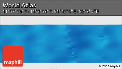 Shaded Relief Panoramic Map of the Area around 11° 20' 3" S, 81° 40' 30" E