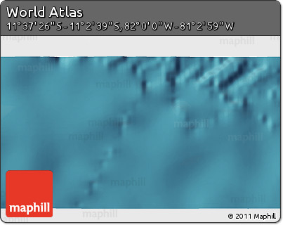 Satellite 3D Map of the Area around 11° 20' 3" S, 81° 31' 30" W