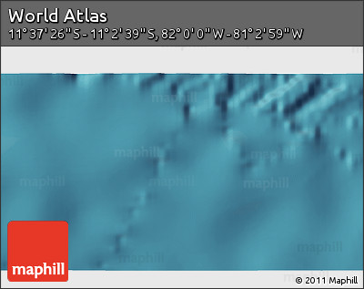 Satellite 3D Map of the Area around 11° 20' 3" S, 81° 31' 30" W
