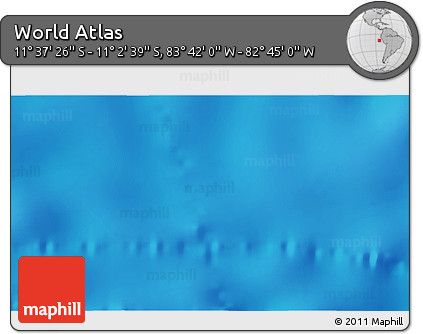 Physical 3D Map of the Area around 11° 20' 3" S, 83° 13' 29" W