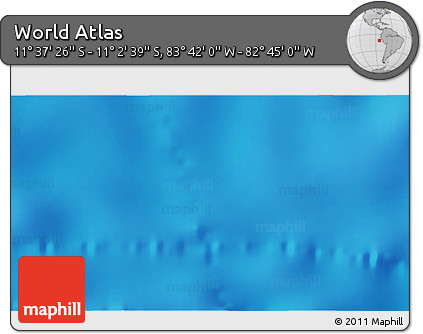 Shaded Relief 3D Map of the Area around 11° 20' 3" S, 83° 13' 29" W