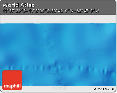 Shaded Relief 3D Map of the Area around 11° 20' 3" S, 83° 13' 29" W