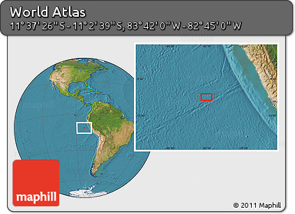 Satellite Location Map of the Area around 11° 20' 3" S, 83° 13' 29" W