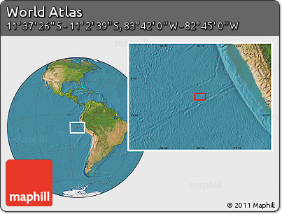 Satellite Location Map of the Area around 11° 20' 3" S, 83° 13' 29" W
