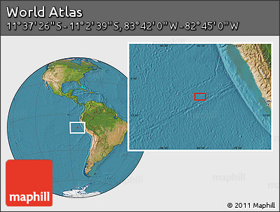 Satellite Location Map of the Area around 11° 20' 3" S, 83° 13' 29" W