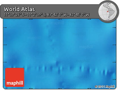 Physical Map of the Area around 11° 20' 3" S, 83° 13' 29" W